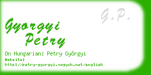 gyorgyi petry business card